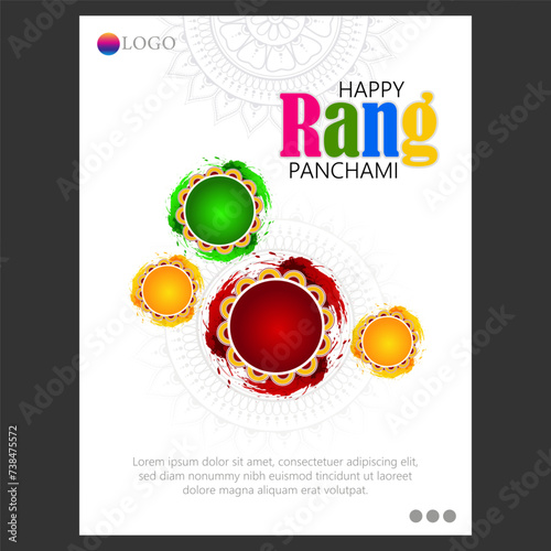 Rang Panchmi is a Hindu festival celebrated with vibrant colors, marking the fifth day of the traditional Holi festivities.