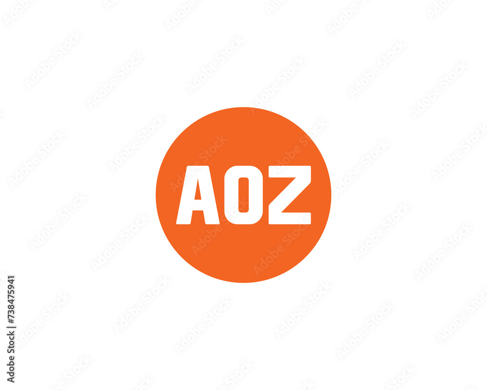 AOZ logo design vector template AOZ logo design vector template