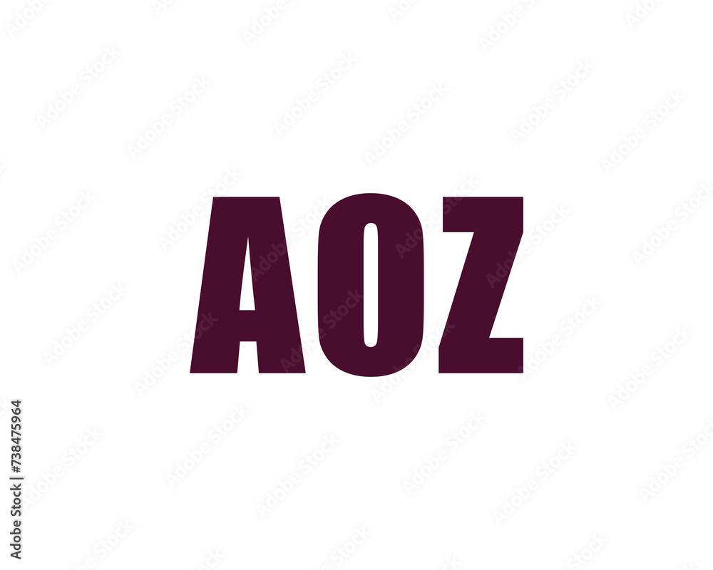 AOZ logo design vector template AOZ logo design vector template