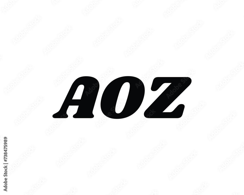 AOZ logo design vector template AOZ logo design vector template