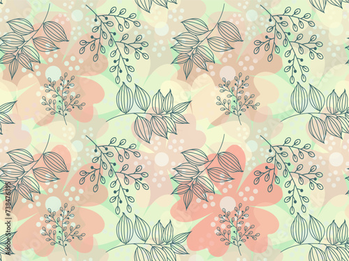 Seamless spring sakura flowers pattern. Sakura Cherry blossoms seamless pattern of vector illustration, ready to print. It can be used for wallpaper decoration, textile design.
