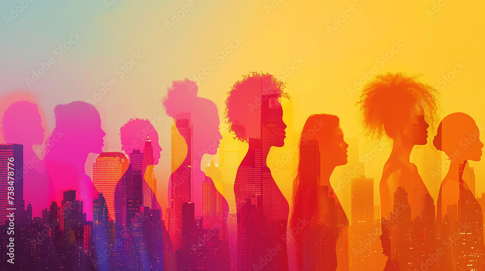 Greeting Card and Banner Design for Social Media for International Women's Color Day Background Greeting Card and Banner Design for Social Media for International Women's Color Day Background