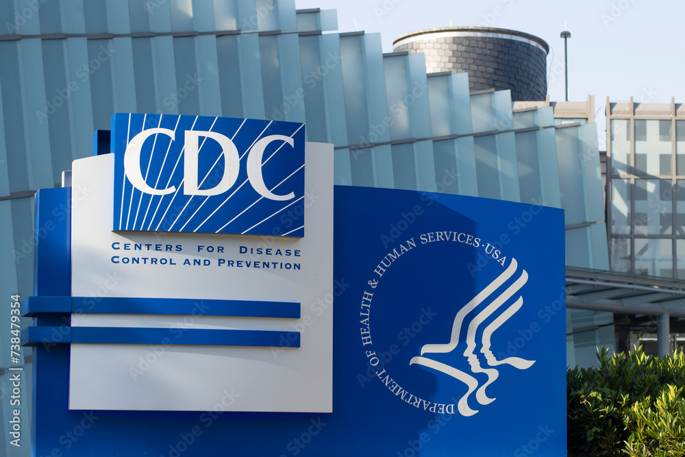 Atlanta, GA, USA - June 15, 2022: Closeup of the CDC logo seen at the ...