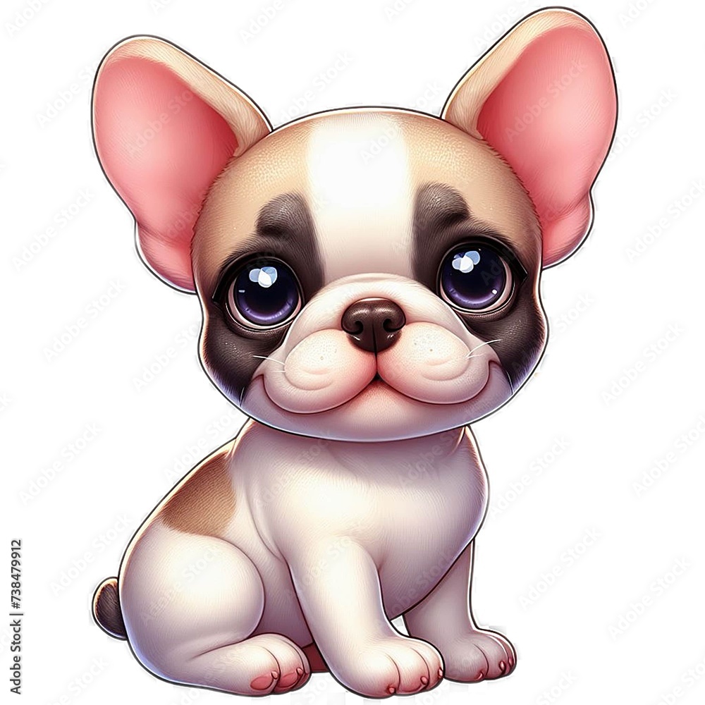 Animal, dog, pet, cute dog, lovely dog, spotted dog, illustration, digital art, dog character, animal character,