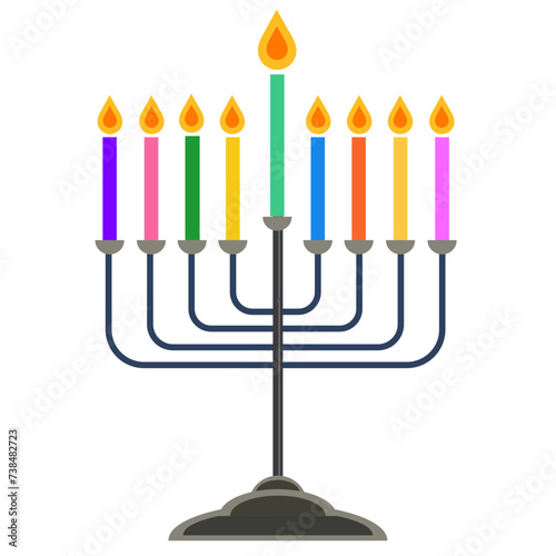 symbolic candlestick at a Jewish festival
