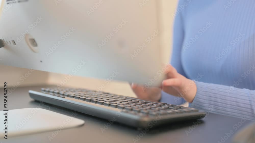 Close up of Female Hands Typing on Keyboard Close up of Female Hands Typing on Keyboard