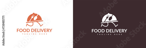 food delivery logo vector illustration logo template