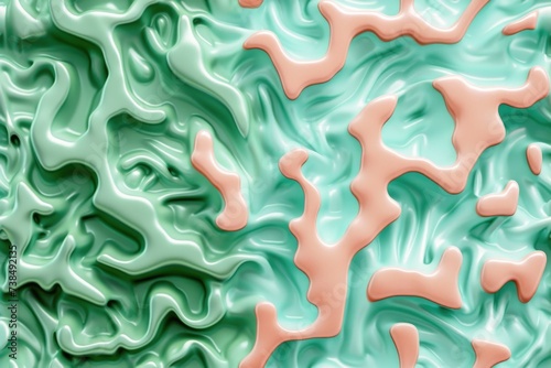 Abstract coral mint color background 