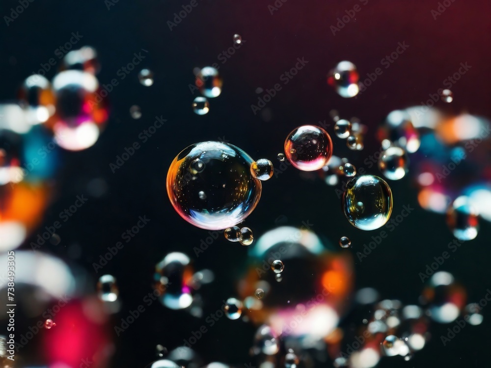 Soap bubbles with a mix of sizes, creating a dynamic and lively background Soap bubbles with a mix of sizes, creating a dynamic and lively background