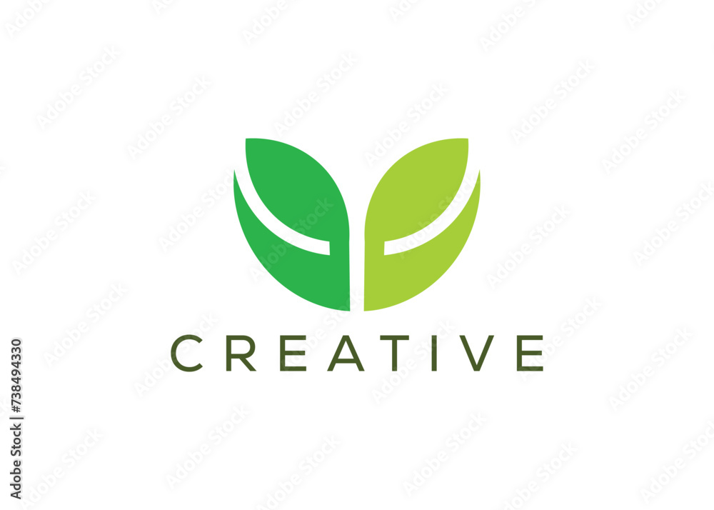 Leaf vector logo design template Leaf vector logo design template