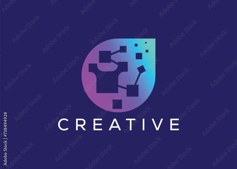 Minimalist and Modern technology logo design vector template. Creative modern Innovative high Circuit technology logo