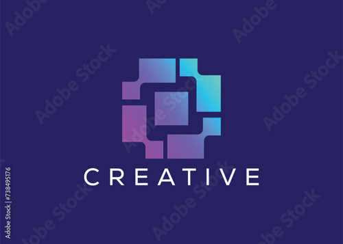 Minimalist and Modern technology logo design vector template. Creative modern Innovative high Circuit technology logo