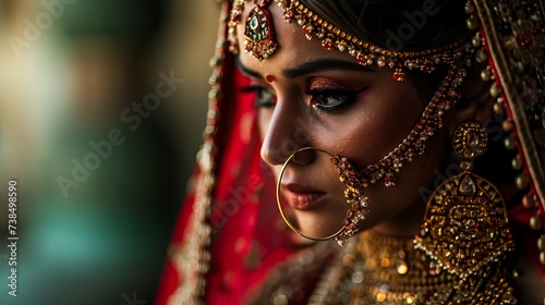 An Thought Expressing Portrait Of A Simple Bride