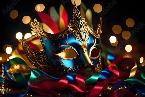 golden carnival mask
