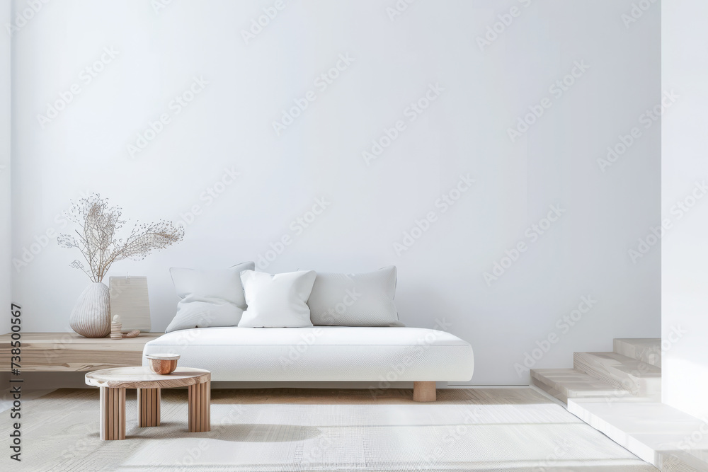 Serene living room composition with minimalistic deco Serene living room composition with minimalistic deco