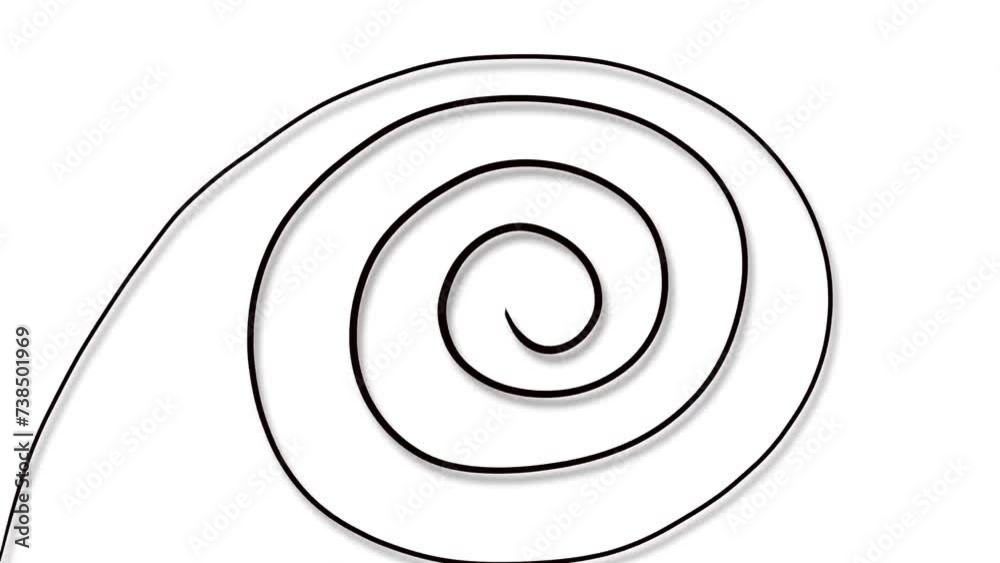 The spiral line changes quickly The spiral line changes quickly
