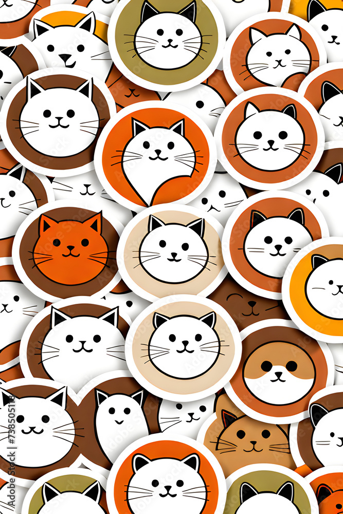 Obraz premium cute cats, Generative AI