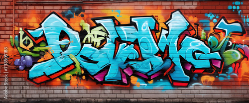 Graffiti on an urban wall, texture background.