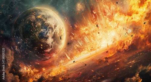 Brace for a cosmic Armageddon, the Judgment Day of Planet Earth. Ai Generated