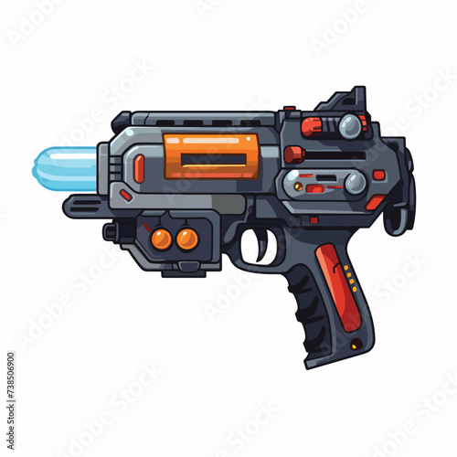 Cartoon game machine gun  Cartoon machine gun.