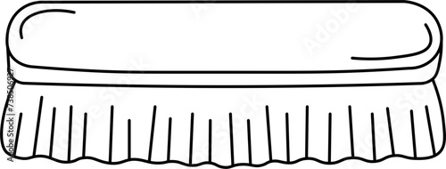 Scrub brush Outline Vector Illustration