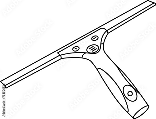 Window squeegee Outline Vector Illustration photo