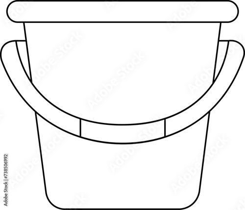 Bucket Outline Vector Illustration