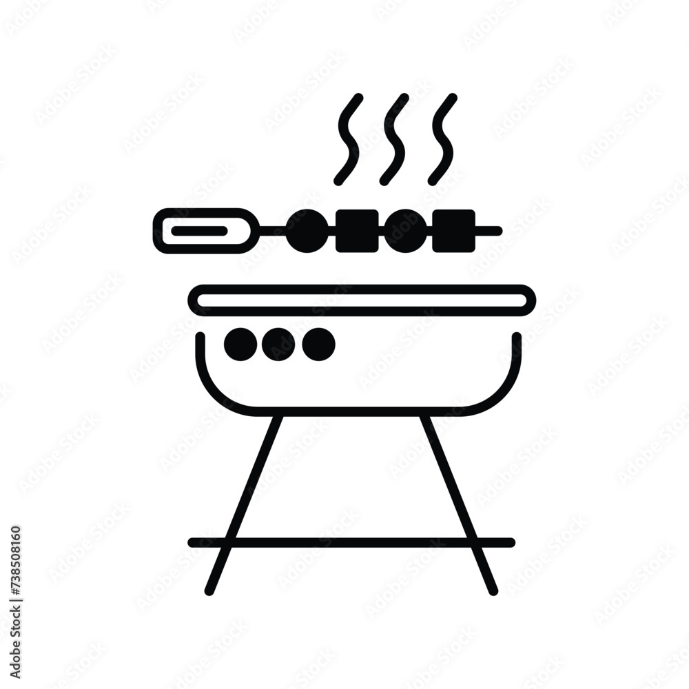 barbecue icon with white background vector stock illustration barbecue icon with white background vector stock illustration