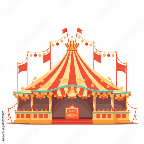 Flat design vintage circus