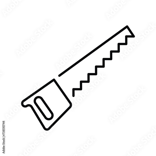 hand saw icon with white background vector stock illustration