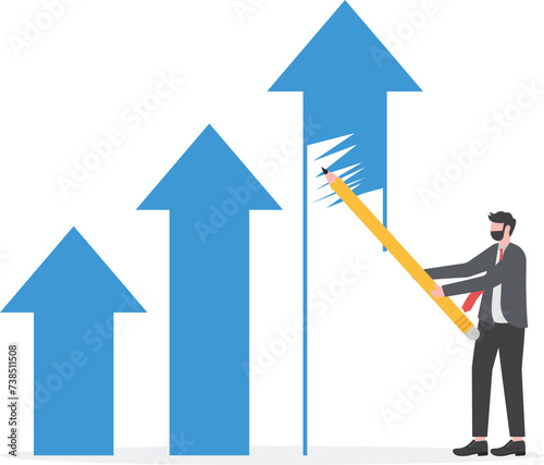 modern business leadership concept, business growth arrow

