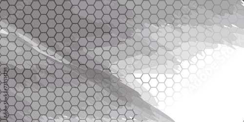 3D futuristic honeycomb mosaic white background. Realistic geometric mesh cell texture. Abstract white vector wallpaper with hexagon squares.