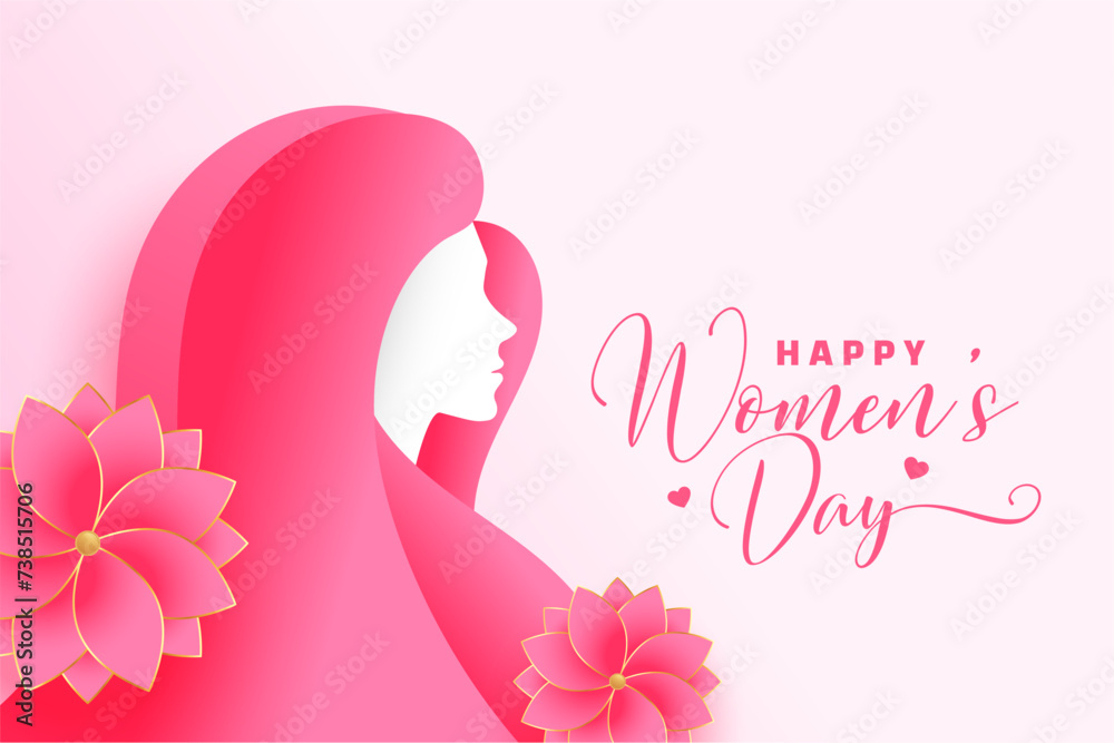 beautiful international women's day wishes background design