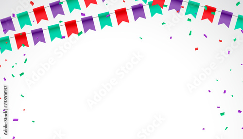 decorative party bunting background for fiesta themed party