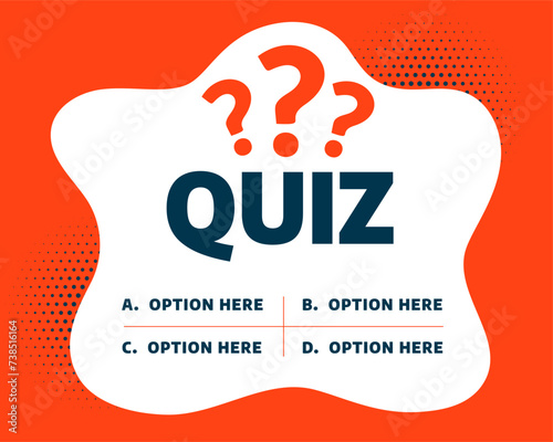 multiple questionnaire choice template for social media post