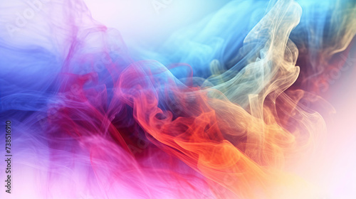 Abstract clouds of color smoke colorful texture background. Colored fluid powder explosion with white space.