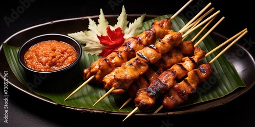delicious home-made satay on the table