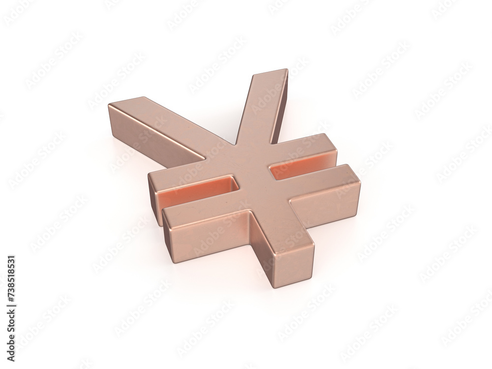 Obraz premium Cooper yen symbol