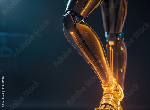 light bulb flickering through robot legs 