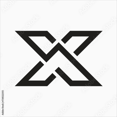Creative X or XA or AX or XAS or ASX or SXA initial monogram modern brand unique style logo design photo