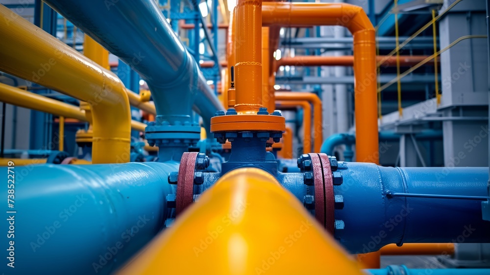 Intense hues of an efficient gas supply network in industrial setting