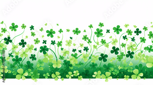 Green clover background. St. Patrick's day vector illustration.
