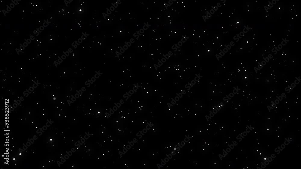 4k Abstract technology animated stars as small dots on a black background with slow movement.Simple technology background concept.