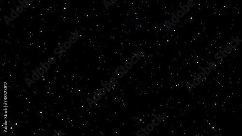 4k Abstract technology animated stars as small dots on a black background with slow movement.Simple technology background concept. photo