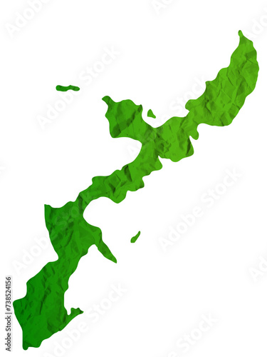 沖縄　地図　緑　日本　アイコン