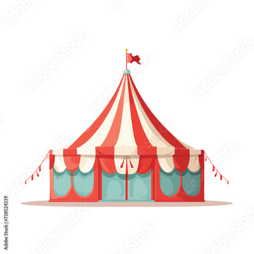 Isolated carnival tent design flat vector isolated