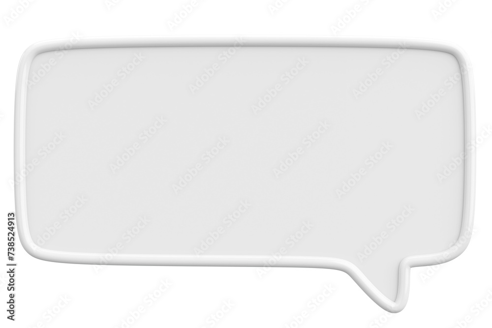 Speech Bubble. Text Box. 3D Illustration. Speech Bubble. Text Box. 3D Illustration.