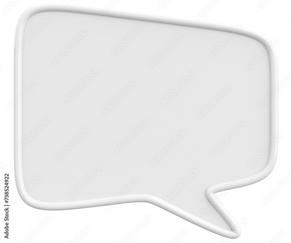 Speech Bubble. Text Box. 3D Illustration. Speech Bubble. Text Box. 3D Illustration.