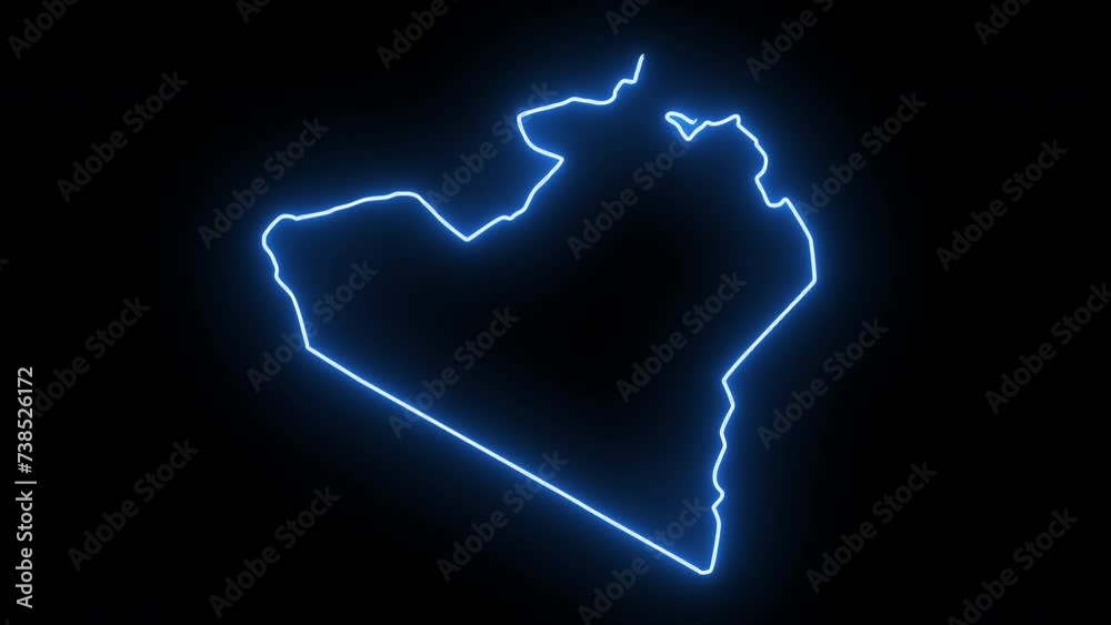 Narok map in kenya with glowing neon effect Narok map in kenya with glowing neon effect