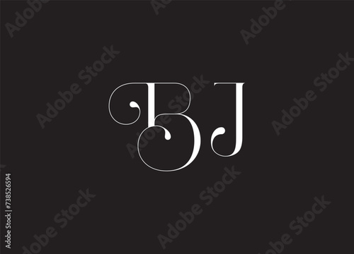 Initial letter bj lowercase logo